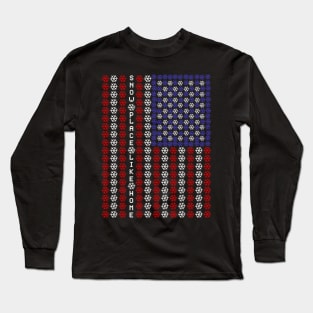 Christmas SnowFlake Patriot Design Snow Place Like Home Long Sleeve T-Shirt